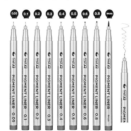 Apogo 水性ペン 9本セット 製図ペン 漫画用ペン サインペン 防水 ニードルペン 黒インク 線径0 05 1 0mm スケッチ しもやな商店 通販 Yahoo ショッピング