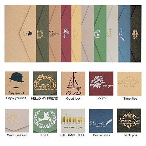 Sitengle レターセット 封筒 10色 便箋 手紙 クラフト用紙 アンティーク調 シンプル おしゃれ 箔押し 招待状 結婚 しもやな商店 通販 Yahoo ショッピング