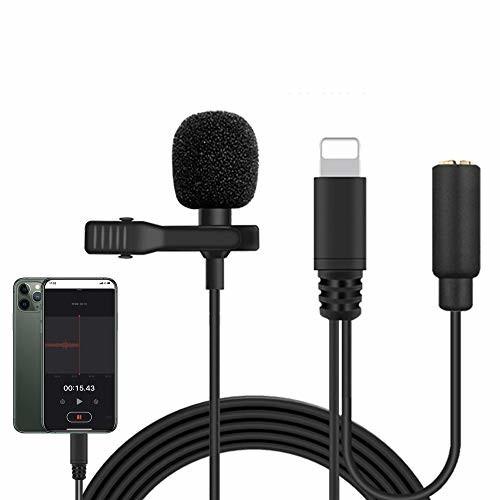 Iphone マイク コンデンサーマイク ピンマイク イヤホンジャック付き 集音 高音質 全方向性 動画