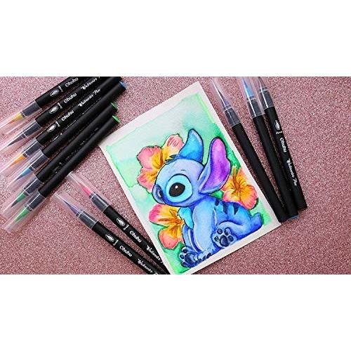 水彩毛筆24色セット 水ペン1本 Ohuhu カラー筆ペン 水彩筆 水性 水彩画 ブラッシュ レタリング イラスト 手帳 色 しもやな商店 通販 Yahoo ショッピング