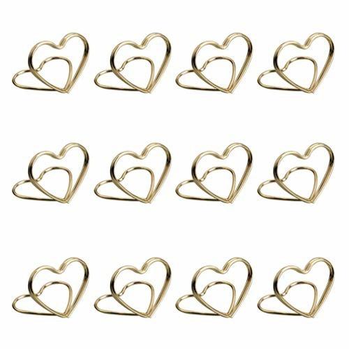 Bestoyard カードホルダー写真番号メッセージクリップハート型テーブル結婚式パーティーオフィス自宅装飾用12p しもやな商店 通販 Yahoo ショッピング