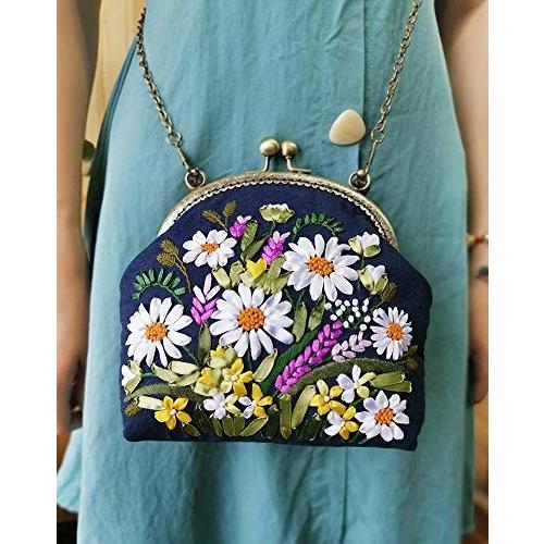 Tsubamerin 刺しゅうキット がま口 バッグ 財布 手作り Diy フラワーデザイン クロスステッチ 口金 レトロ 刺繍初 しもやな商店 通販 Yahoo ショッピング