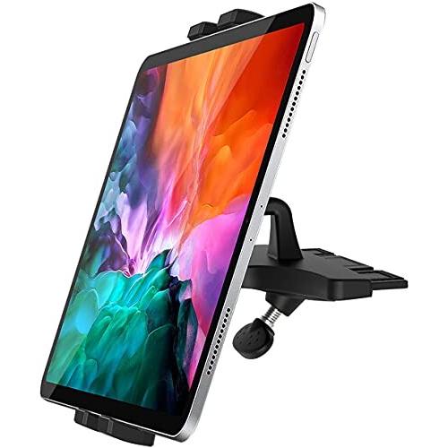 Woleyi Cdスロット 車載 タブレット ホルダー 360度回転可 車 Cdプレーヤー スマホ タブレットスタンド