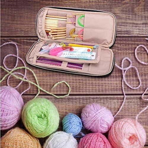 Yarwo 編み棒ケース 最大30 5cm アフガン針 輪針 編み物道具収納 バッグのみ ベージュ しもやな商店 通販 Yahoo ショッピング