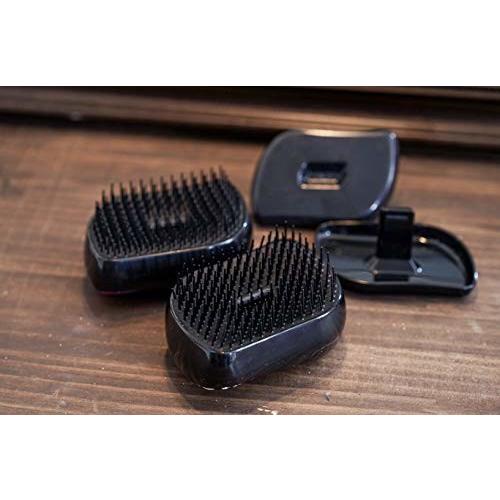 Origin54 魔法の ヘアブラシ コンパクトスタイラー 髪がサラサラになるブラシ くし ブラック しもやな商店 通販 Yahoo ショッピング