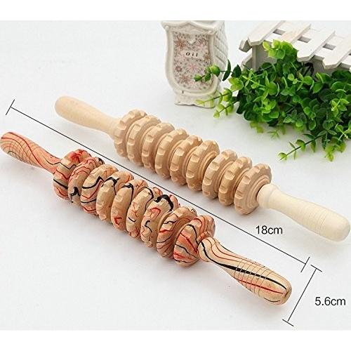 しろい手 木製軽量ヨガマッサージローラー 木製 9ホイール 高齢者 フィットネス 背中 マッサージホイール 腹 しもやな商店 通販 Yahoo ショッピング