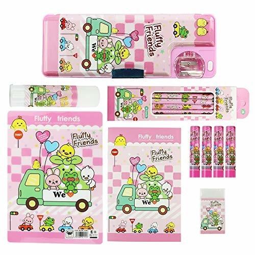Fonmisi 文房具 文具セット 筆箱 鉛筆 鉛筆キャップ 消しゴム のり 下敷き 自由帳 小学生 動物 かわいい 女の子 しもやな商店 通販 Yahoo ショッピング