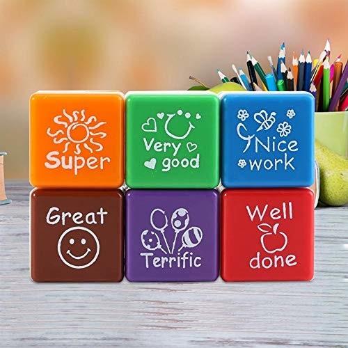 6個セット 評価スタンプ 英語勉強 先生スタンプ 評価印セット かわいい 日記スタンプ 賞賛スタンプ 宿題にコ しもやな商店 通販 Yahoo ショッピング