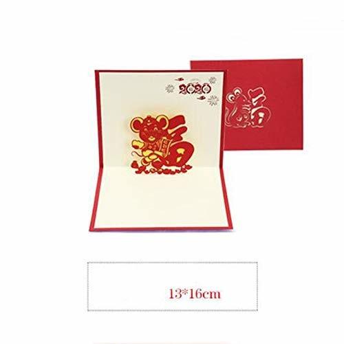 Eveゴールデンラットの祝福3 Dポップアップグリーティングカード新年あけましておめでとうございますかわい しもやな商店 通販 Yahoo ショッピング