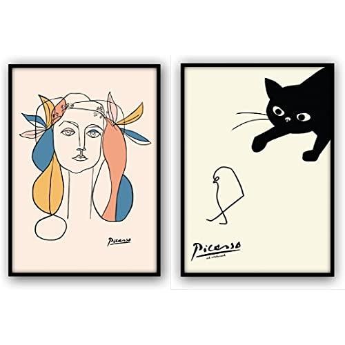 ピカソ 女の絵 ネコとヒヨコ 2枚セット A3サイズ フレーム無し しもやな商店 通販 Yahoo ショッピング
