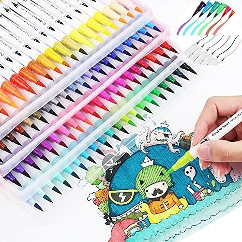 Liaki 水彩ペン 48色セット 水彩毛筆 イラストペン 細字太字両用 アートマーカー 両端ペン先 漫画落書き手帳塗 しもやな商店 通販 Yahoo ショッピング