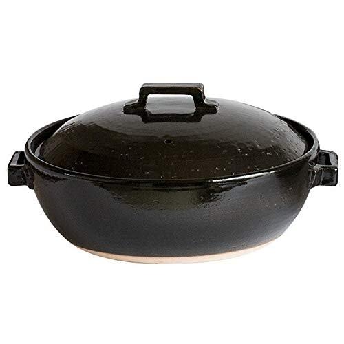 独特な 佐治陶器 ブラック 29cm 萬古焼 スタイル 土鍋 (荒土使用) 9号 27-923 土鍋