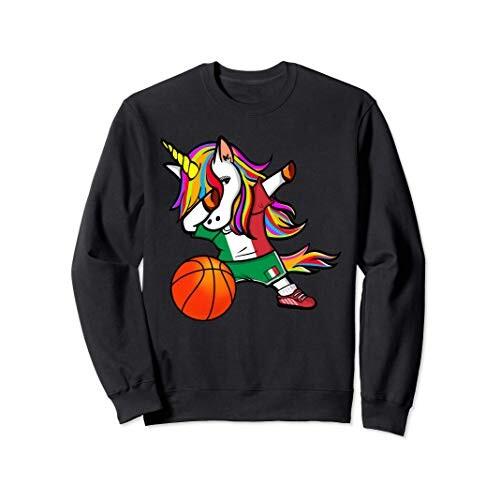 Funny Dabbing Unicorn かわいいダビングユニコーン イタリア バスケットボール イタリア国旗 トレーナー スポーツ玩具