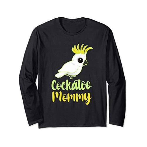Retro Cockatoo Mother Mom - Mommy Cockatiel 新しい 人気特価 長袖Tシャツ