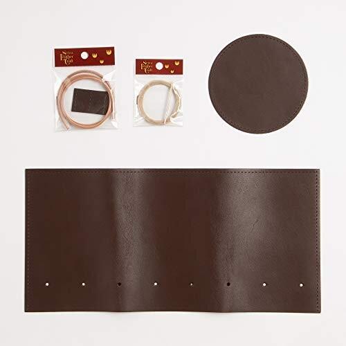 人気デザイナー 誠和 Seiwa Makeu きんちゃくポーチ レザーキット 幅11cm 高さ15cm 長さ11cm チョコ 作り方説明書付き Swa その他レザークラフト用具 Www We Job Com