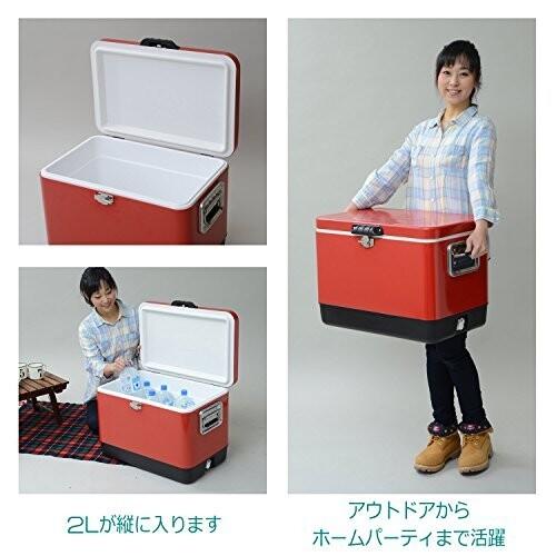 66 以上節約 テントファクトリー クーラーボックス メタルクーラー スチール ボックス 51l Red レッド メタルハンドル ドレ Www Escolascriativas Com