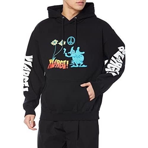 ラッピング無料 エクストララージ フード付きトレーナー Peace World Pullover Hooded Sweat メンズ Black M Cisama Sc Gov Br