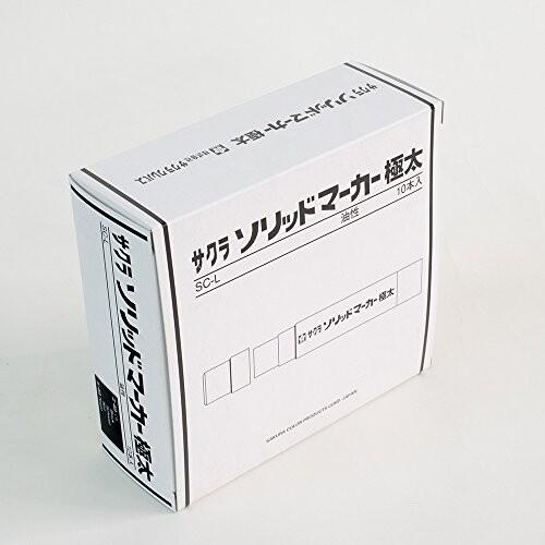 サクラクレパス 油性ペン ソリッドマーカー 極太 SC-L#49(10) 黒 10本