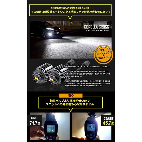 YOURS(ユアーズ) トヨタ車 専用 純正 フォグランプ 交換用 LED バルブ  左右 2個セット 専用工具付き｜shimoyana｜06