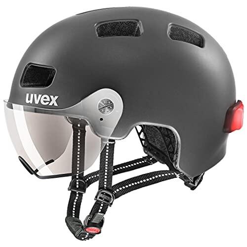 uvex(ウベックス) 自転車ヘルメット バイザー付き LEDライト付属 CE認証 ドイツ製 rush visor｜shimoyana｜06