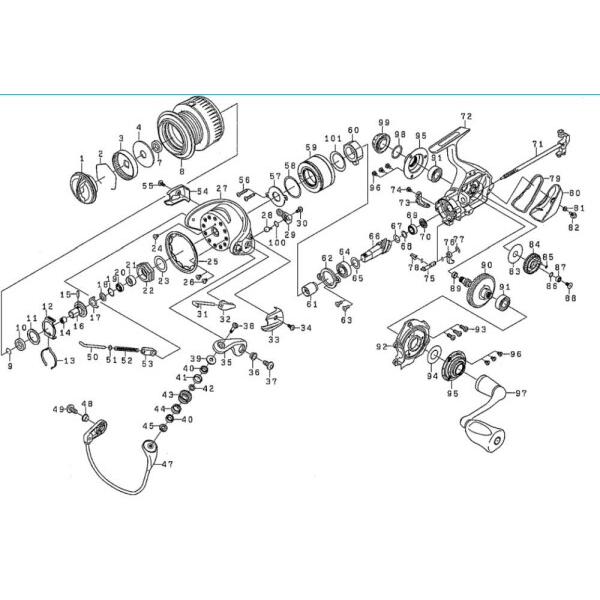 ダイワ(DAIWA) 純正パーツ 16 セルテート 2506 スプール(2-8) 部品番号 8 部品コード 128976 00056304128976｜shimoyana｜02