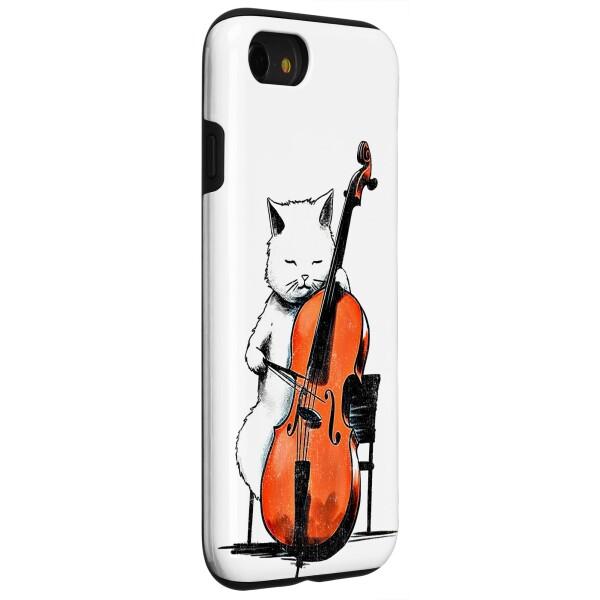 iPhone SE (2020) / 7 / 8 cat and cello lover cellist kitty Chero neko 猫 チェロ スマホケース｜shimoyana｜03