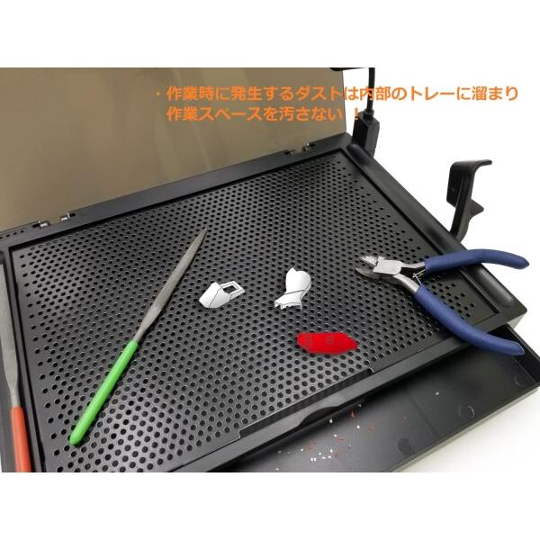 プラモ向上委員会 plamokojo ワークステーション プロ ホビー用工具 PMKJ002 ブラック｜shimoyana｜03