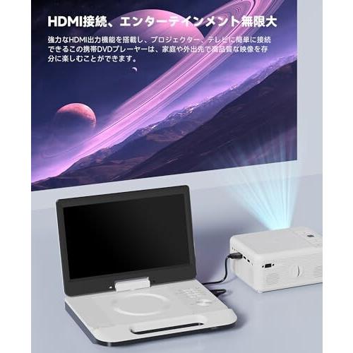 FANGOR ポータブルブルーレイプレーヤー 10.1インチ 270度回転画面 高 