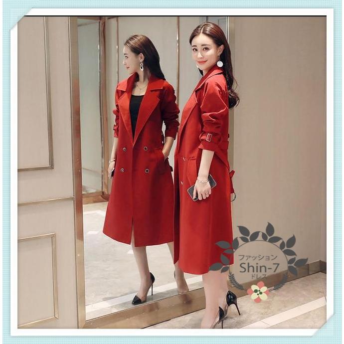 トレンチコート レディース 秋 ショート ミディアム 春 夏 コート 40代 30代 アウター 通勤 ベージュ 紺長袖大きいサイズ Fy004 Shin 通販 Yahoo ショッピング