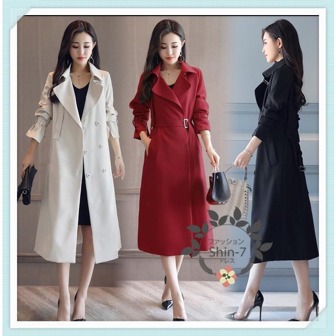 トレンチコート レディース 秋 ショート ミディアム 春 夏 コート 40代 30代 アウター 通勤 ベージュ 紺長袖大きいサイズ Fy009 Shin 通販 Yahoo ショッピング