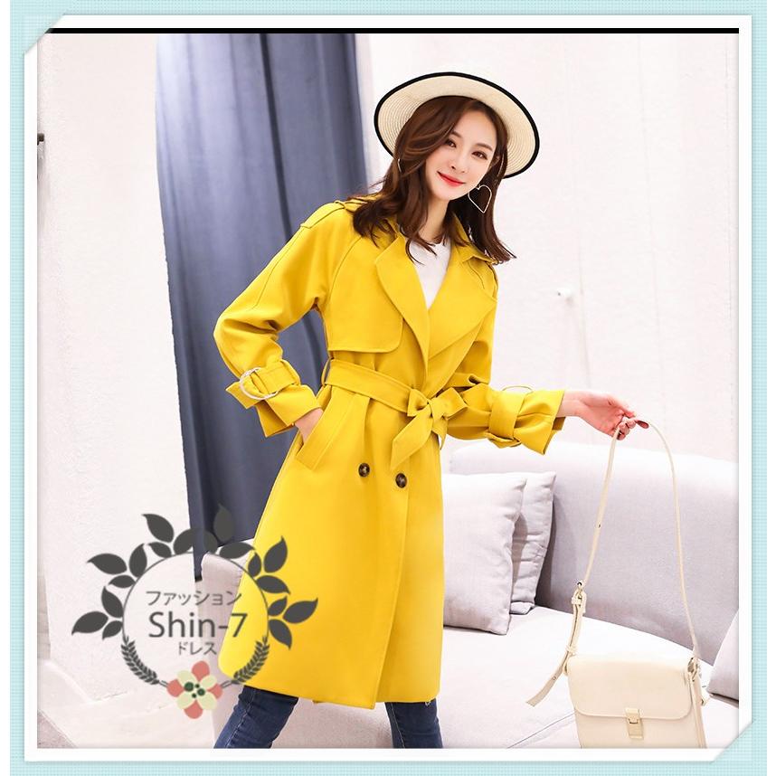 トレンチコート レディース 秋 ショート ミディアム 春 夏 コート 40代 30代 アウター 通勤 ベージュ 紺長袖大きいサイズ Fy010 Shin 通販 Yahoo ショッピング