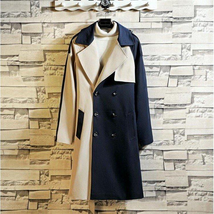 チェスターロングメンズ ジャケットトレンチコート ブルゾンカジュアル 切替オシャレ２色 Y Shin 通販 Yahoo ショッピング