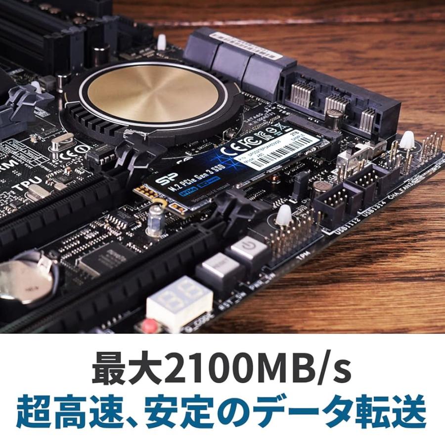 シリコンパワー SSD 256GB 3D NAND M.2 2280 PCIe3.0×4 NVMe1.3 P34A60