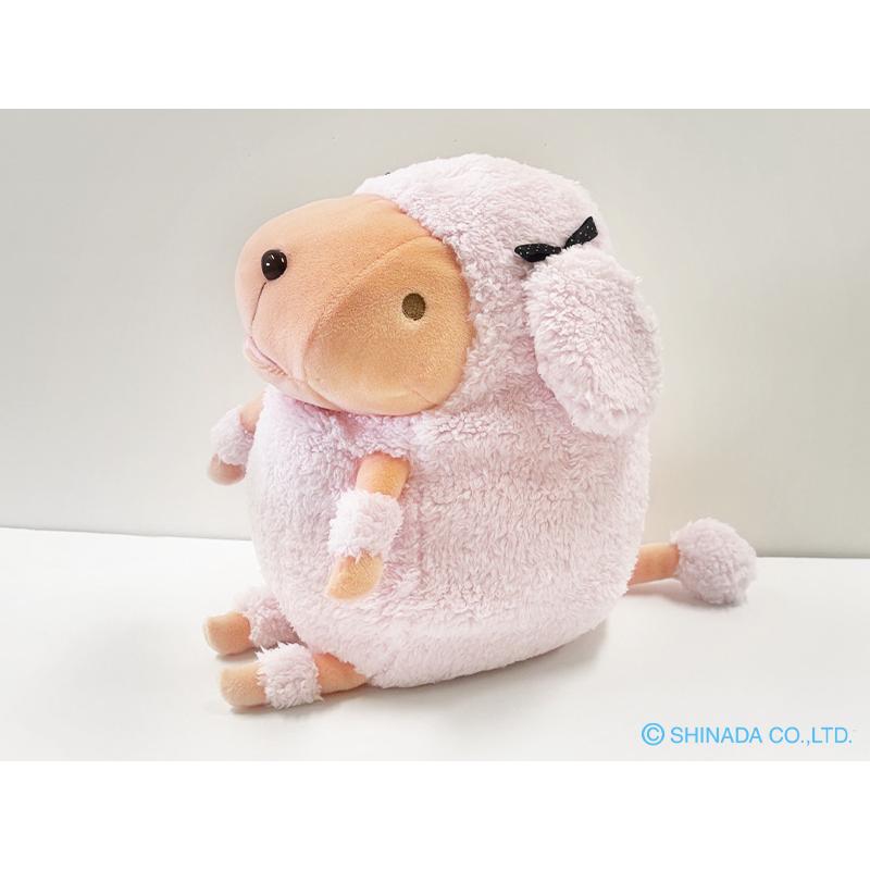 シナダ ぬいぐるみ baby nature (L) プードル ピンク : シナダ