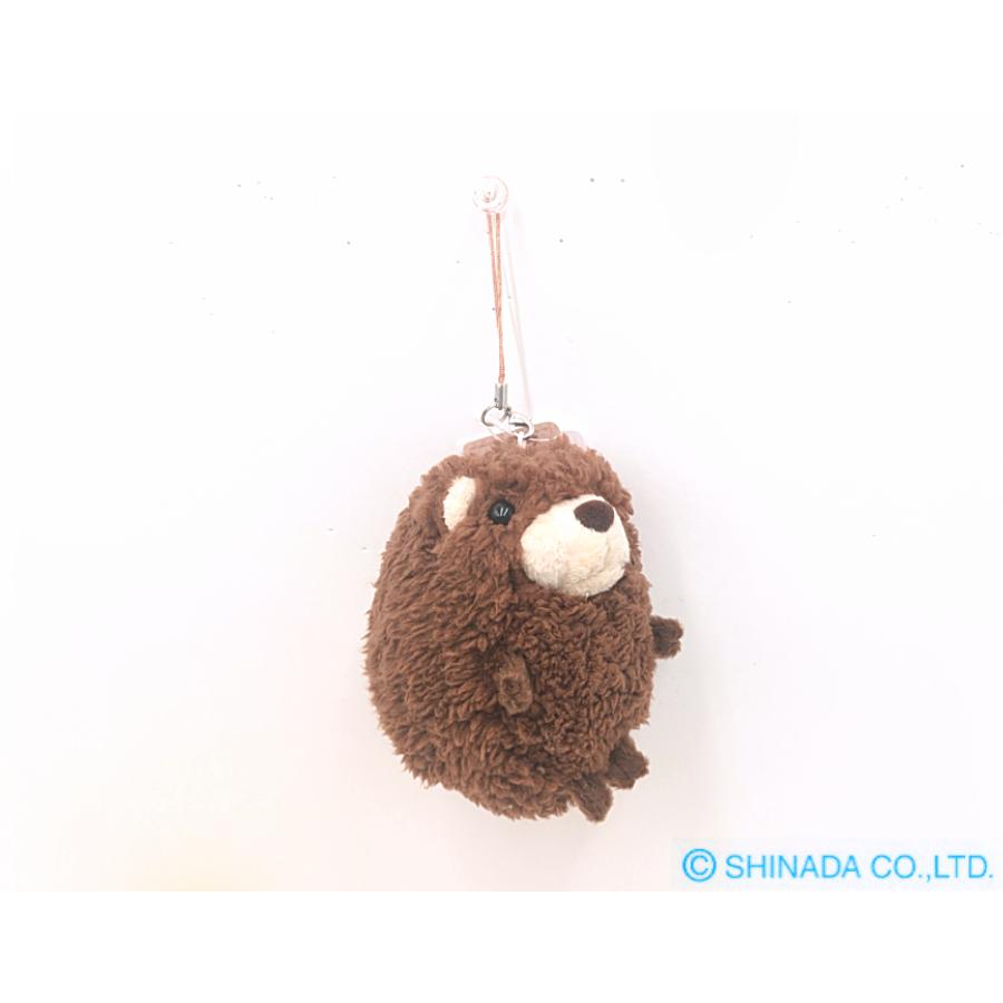 シナダ ぬいぐるみ ストラップ baby strap くま ダークブラウン