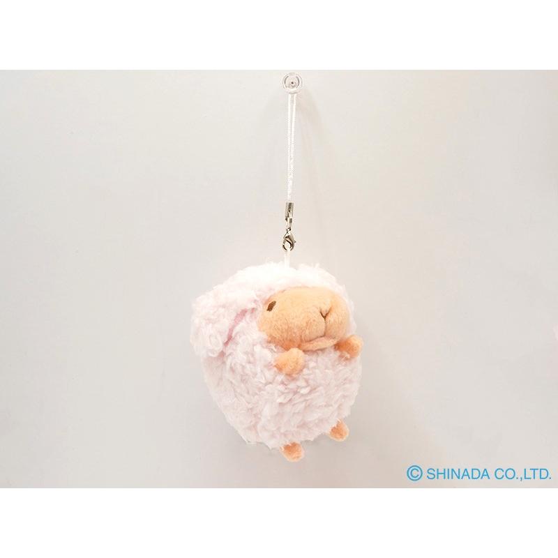 シナダ ぬいぐるみ ストラップ baby strap うさぎ ピンク : シナダ