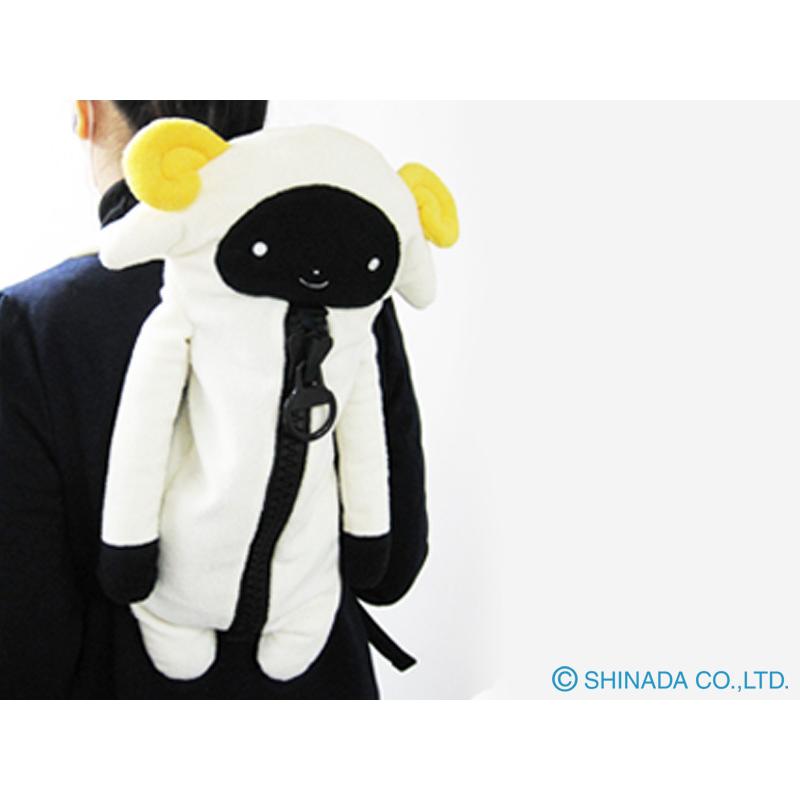 シナダ ぬいぐるみ フモフモさん ビッグジップリュック ルフ : シナダ