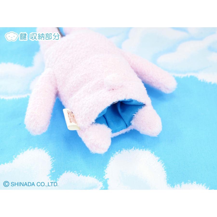 シナダ フモフモさん ぬいぐるみ リールキーチェーン もぐぐ 茶