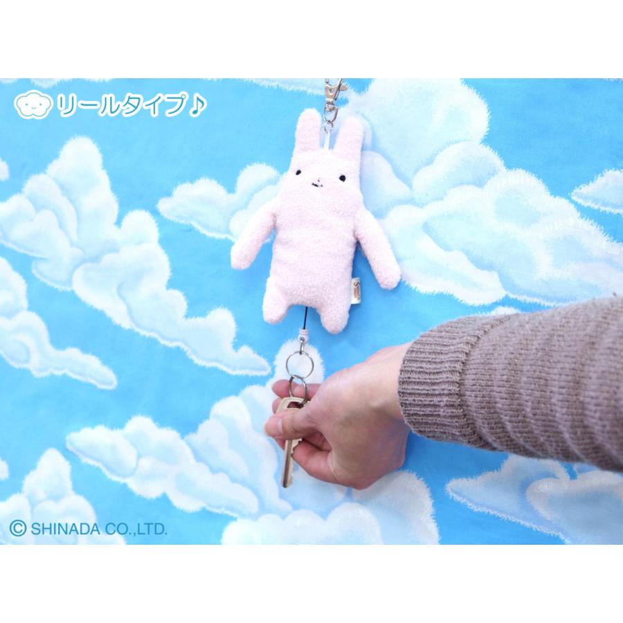 シナダ フモフモさん ぬいぐるみ リールキーチェーン すもも : シナダ