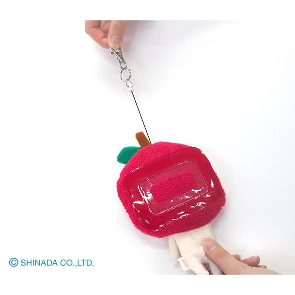 シナダ　なぎおぺちゃんこパスケース　りんご｜shinada-company｜03