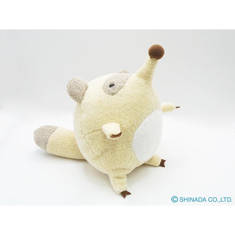 シナダ ぬいぐるみ ストラップ つくつん (M) 白たぬき : シナダ