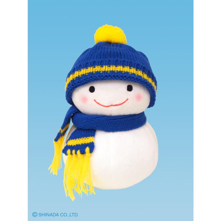 シナダ 雪ダルマちゃん ニット（SS）ブルー ぬいぐるみ : シナダ