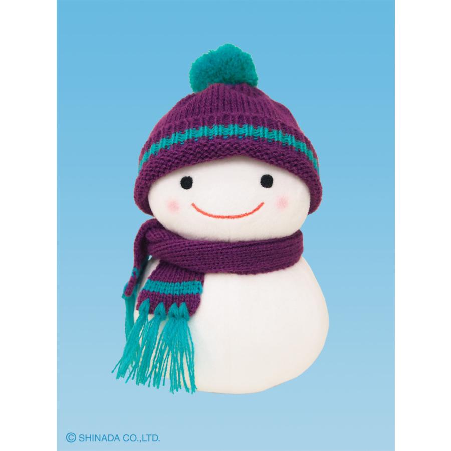 シナダ 雪ダルマちゃん ニット（SS）パープル ぬいぐるみ : シナダ