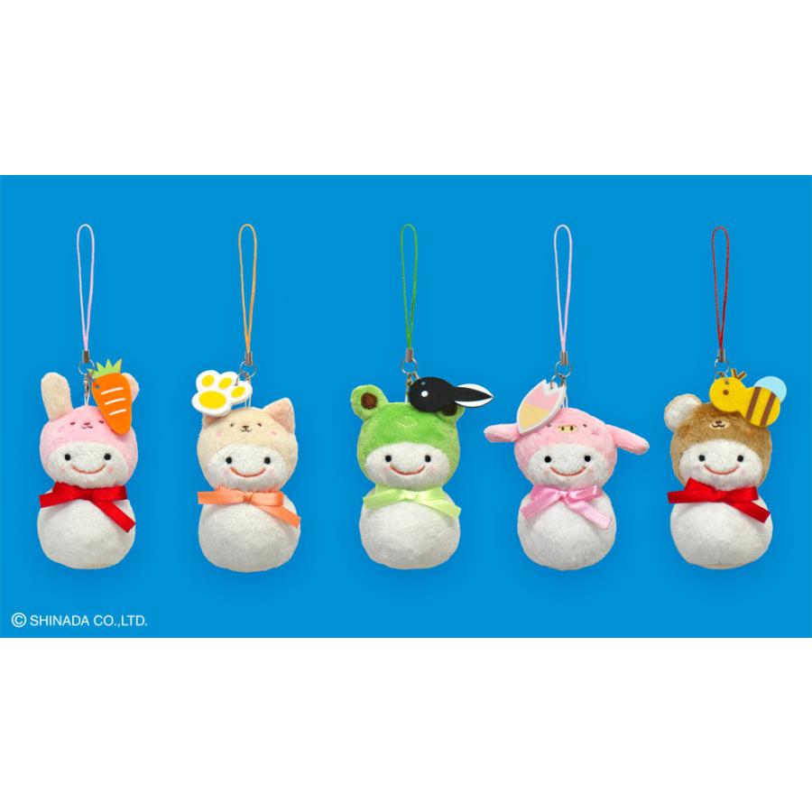 シナダ 雪ダルマちゃん フェルト付ストラップ ぶた : シナダオンライン