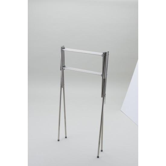 新英 オールステンレス 室内外折りたたみ物干し （伸縮式） 81 洗濯