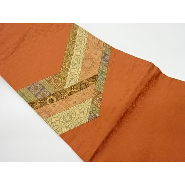 リサイクル 切り嵌めに華紋模様織出し名古屋帯 :ys4768658:kimono リサイクル 切り嵌めに華紋模様織出し名古屋帯 :ys4768658:kimono
