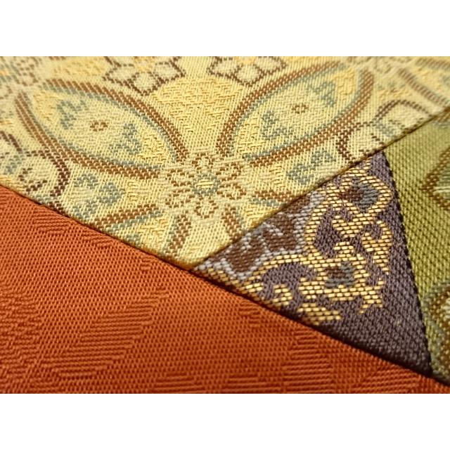 リサイクル 切り嵌めに華紋模様織出し名古屋帯 :ys4768658:kimono リサイクル 切り嵌めに華紋模様織出し名古屋帯 :ys4768658:kimono