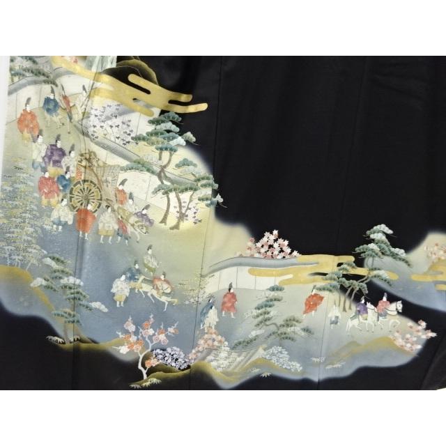 リサイクル 作家物 寿光織 手描き時代人物に牛車模様留袖(比翼付き) :ys5375480:kimono-Shinei ヤフー店 - 通販 -  Yahoo!ショッピング