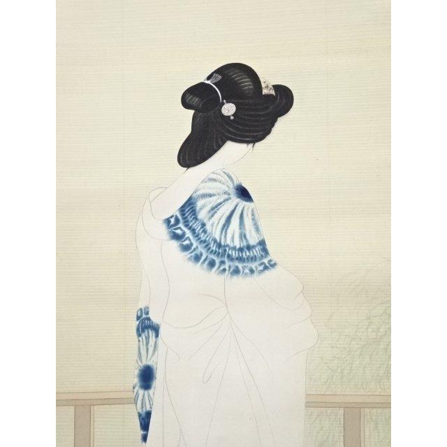 ys5395665; 昭和8（1933）年 藤田秀堂筆 良宵之図 肉筆絹本掛軸（共