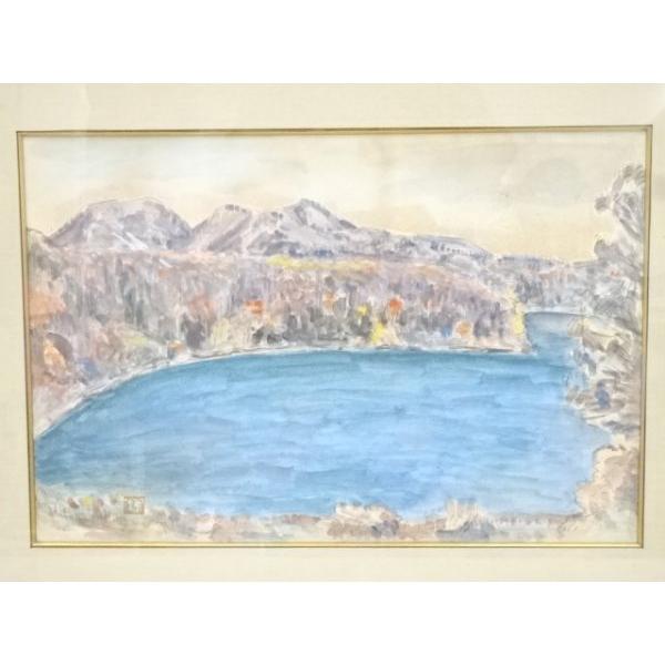小林和作 『大山』 版彩画 版画 水彩画 絵画 額装 真作保証品 美術 芸術 ys5705529; 絵画 小林和作筆 湖 紙に水彩 肉筆額装【道】 : kimono